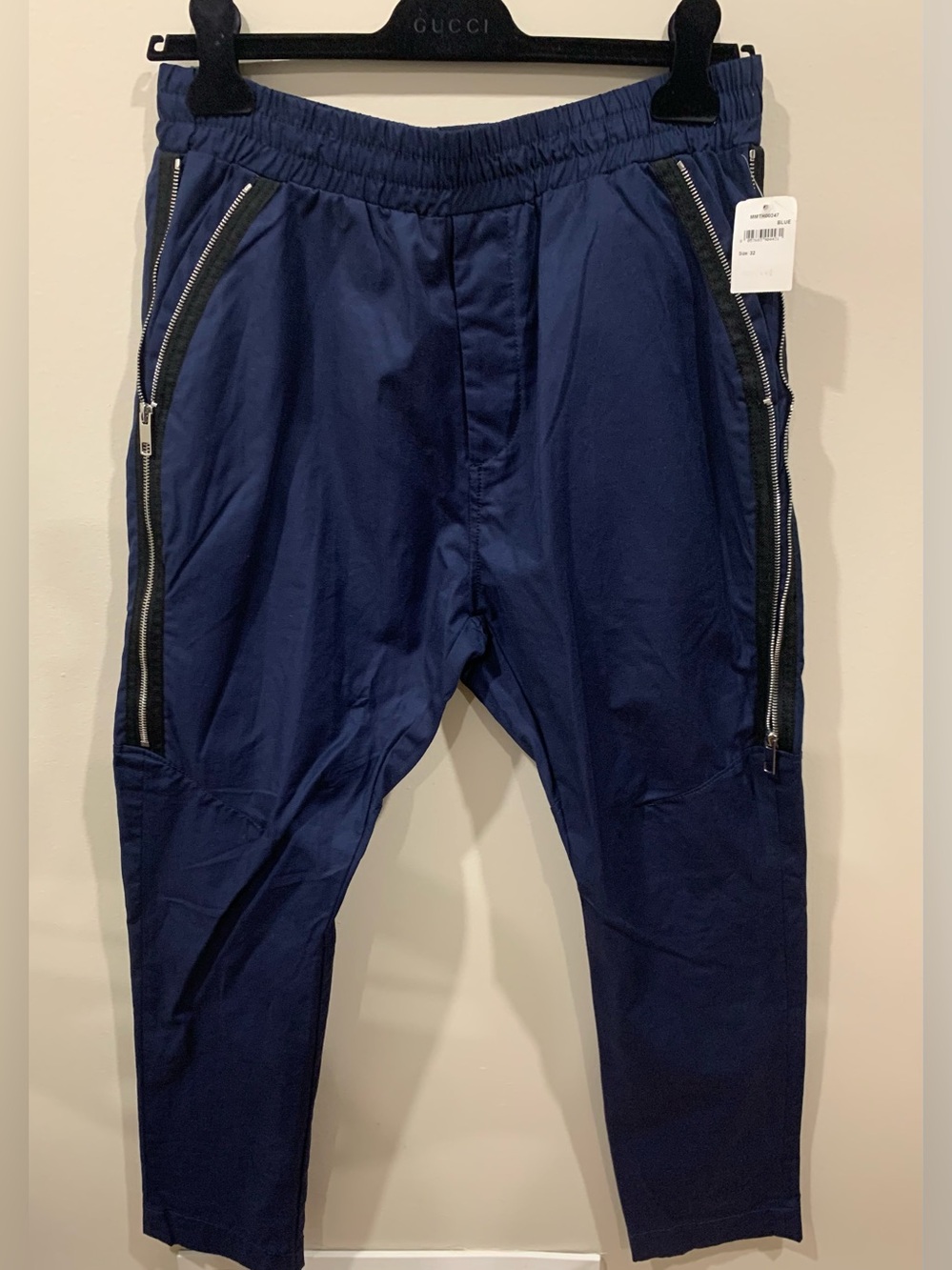 Antony Morato Dark Blue Zip-Trim Jogger Pants